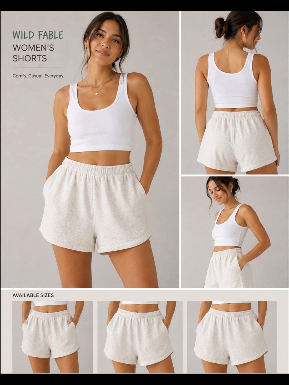 NWT Wild Fable Cream Pull-On Lounge Shorts